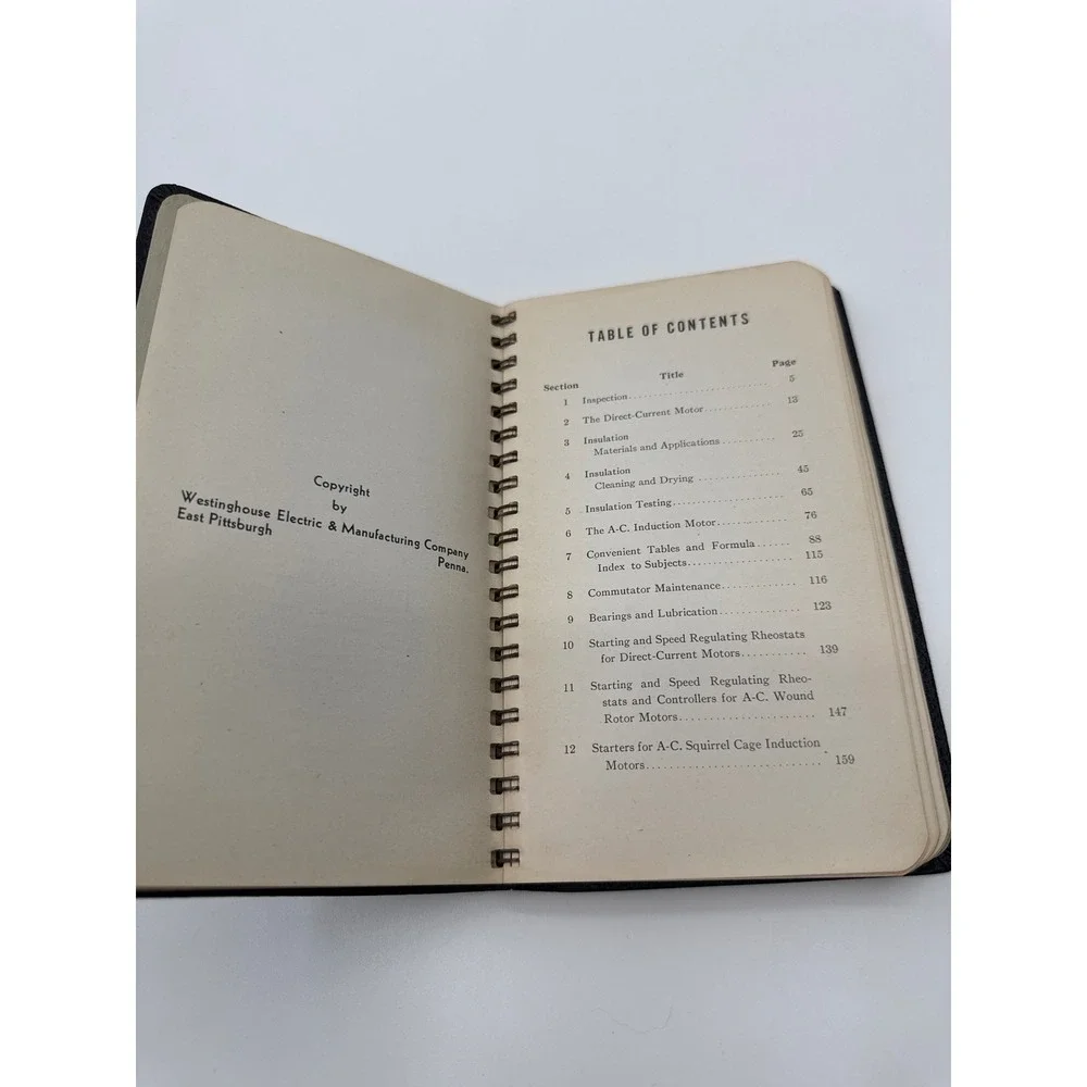 Vintage 1942 Westinghouse Maintenance Hints Volume 1 Technical Manual HB-6000